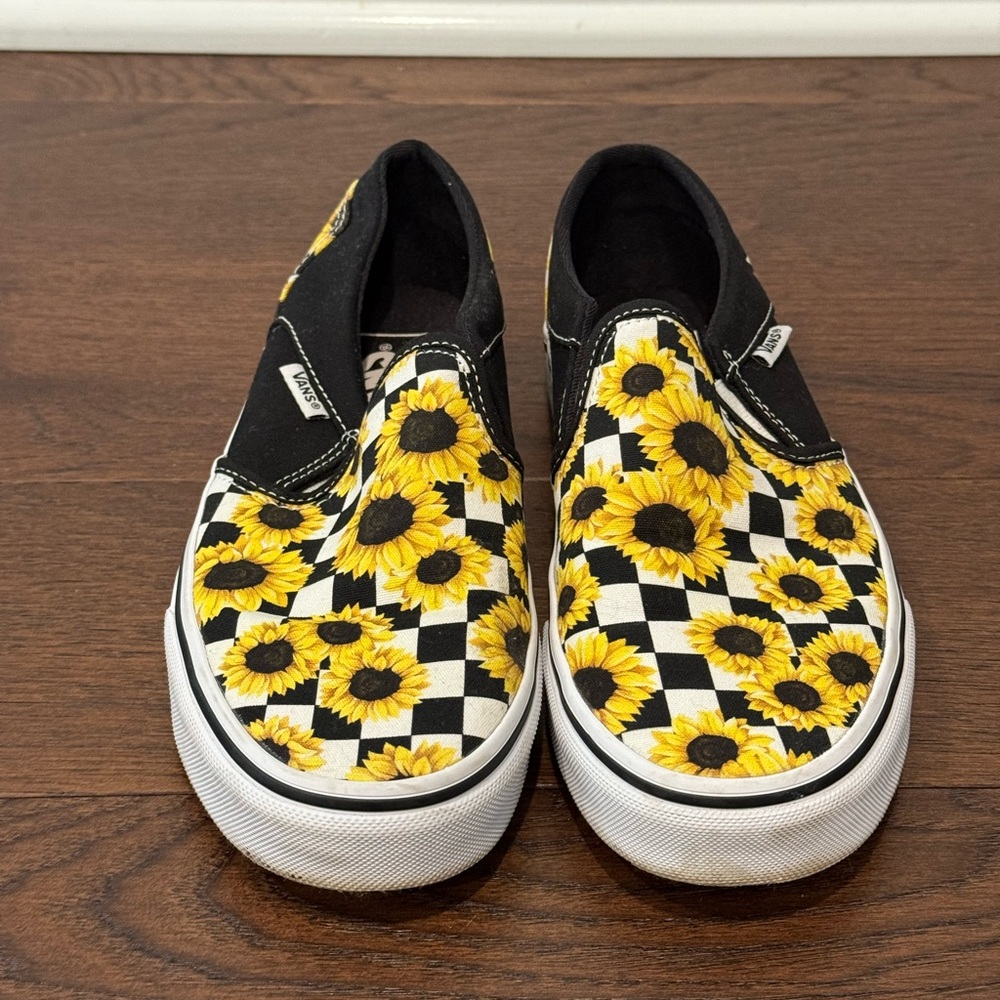 Vans Sunflower Checkered Slip-On Sneakers